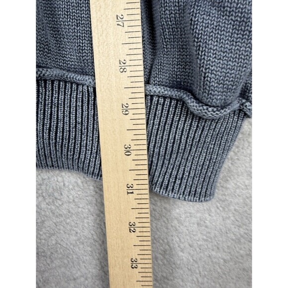 Cabelas Sweater Mens Large Blue Knit Henley 100% Cotton Washed‎ Out Cozy Preppy - Picture 11 of 12